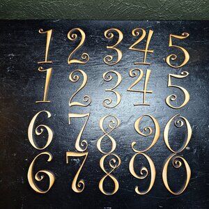 Decor - Real Wood Numbers in Curlz Font (3 inch)